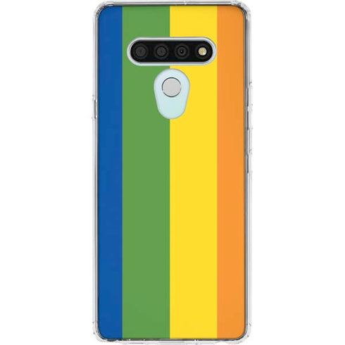 Vertical Rainbow Flag LG Stylo 6 Clear Case