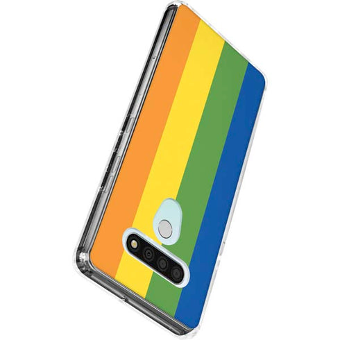Vertical Rainbow Flag LG Stylo 6 Clear Case
