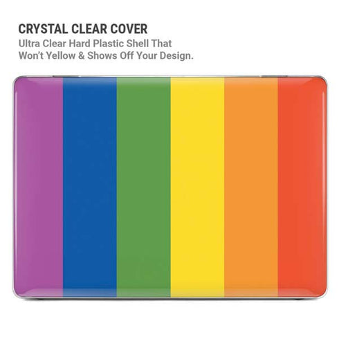 Vertical Rainbow Flag MacBook Pro 16in (2021-25) Case plus Skin