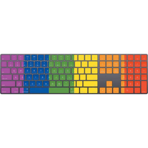 Vertical Rainbow Flag Magic Keyboard with Numeric Keypad Skin
