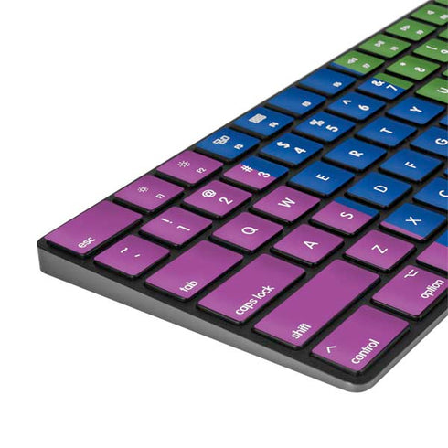 Vertical Rainbow Flag Magic Keyboard with Numeric Keypad Skin
