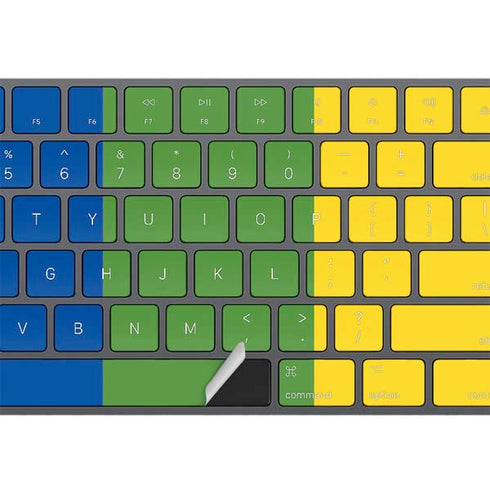 Vertical Rainbow Flag Magic Keyboard with Numeric Keypad Skin