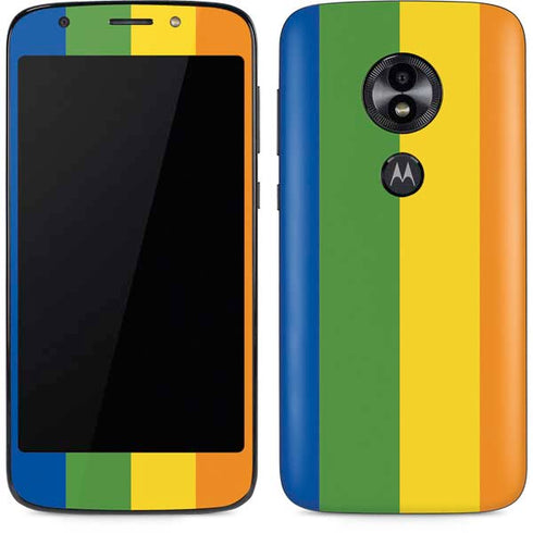 Vertical Rainbow Flag Moto E5 Play Skin