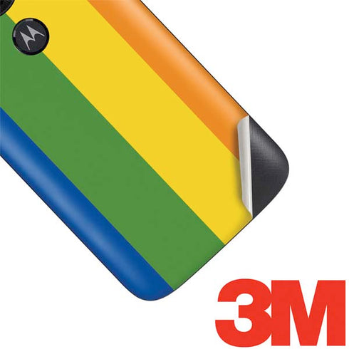 Vertical Rainbow Flag Moto E5 Play Skin