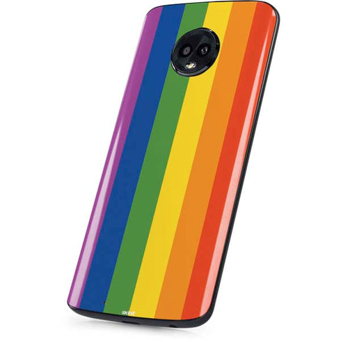 Vertical Rainbow Flag Moto G6 Skin