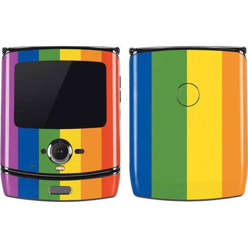 Vertical Rainbow Flag Motorola RAZR Skin