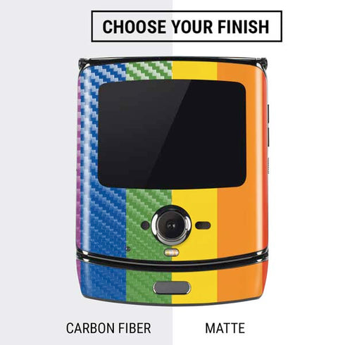 Vertical Rainbow Flag Motorola RAZR Skin