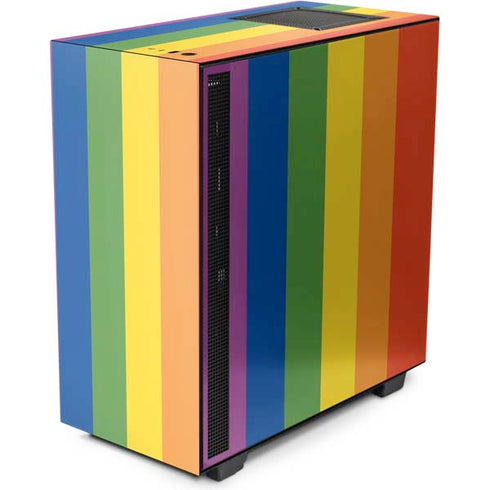 Vertical Rainbow Flag NZXT H510 Compact ATX Mid-Tower Case Skin