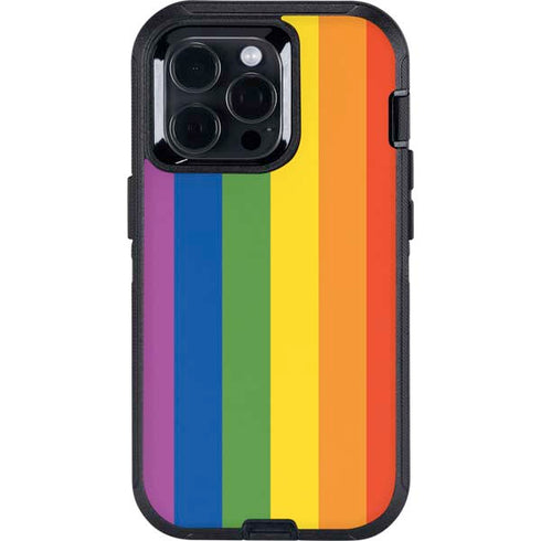 Vertical Rainbow Flag Otterbox Defender iPhone Skin