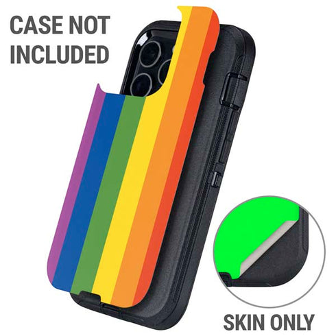 Vertical Rainbow Flag Otterbox Defender iPhone Skin