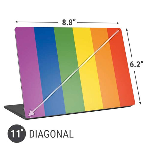 Vertical Rainbow Flag Universal Laptop 11in (8.8 x 6.2in) Skin