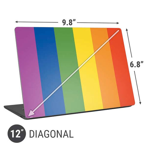 Vertical Rainbow Flag Universal Laptop 12in (9.8 x 6.8in) Skin