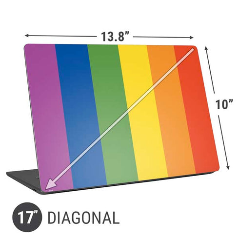 Vertical Rainbow Flag Universal Laptop 17in (13.8 x 10in) Skin