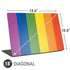 Vertical Rainbow Flag Universal Laptop 18in (14.6 x 10.6in) Skin
