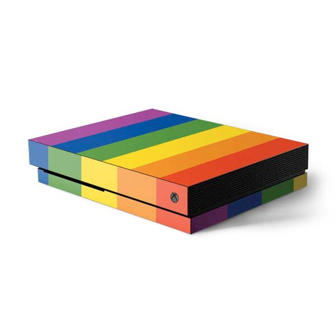 Vertical Rainbow Flag Xbox One X Console Skin