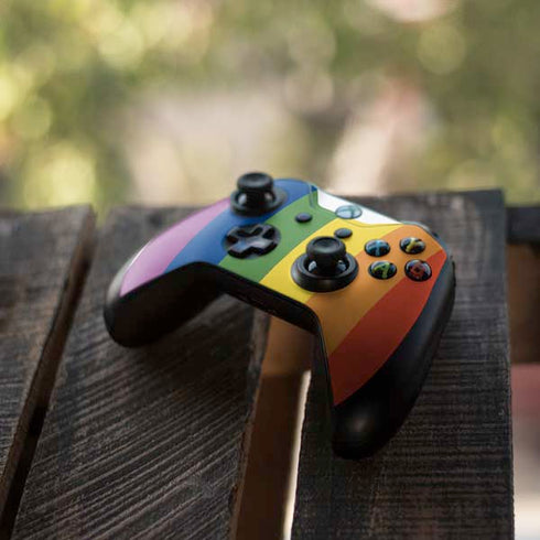 Vertical Rainbow Flag Xbox One X Controller Skin
