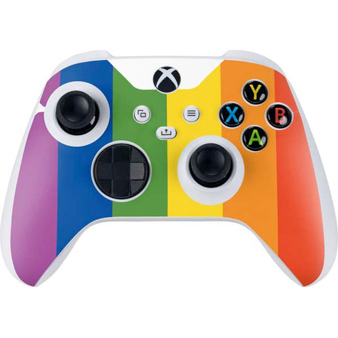 Vertical Rainbow Flag Xbox Series S Controller Skin
