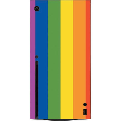 Vertical Rainbow Flag Xbox Series X Console Skin