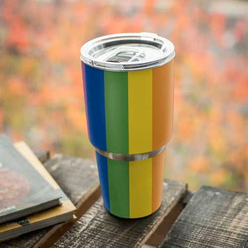 Vertical Rainbow Flag Yeti 30oz Rambler Tumbler Skin