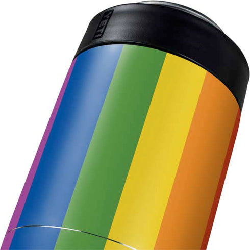 Vertical Rainbow Flag Yeti Colster Can Insulator Skin