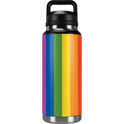 Vertical Rainbow Flag YETI Rambler 36oz Bottle Skin
