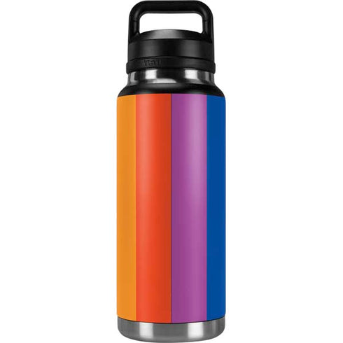 Vertical Rainbow Flag YETI Rambler 36oz Bottle Skin