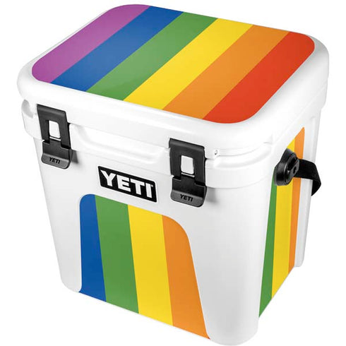 Vertical Rainbow Flag YETI Roadie 24 Hard Cooler Skin