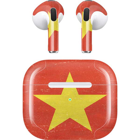 Vietnam Flag Distressed Apple AirPods (3rd Gen 2021) Skin