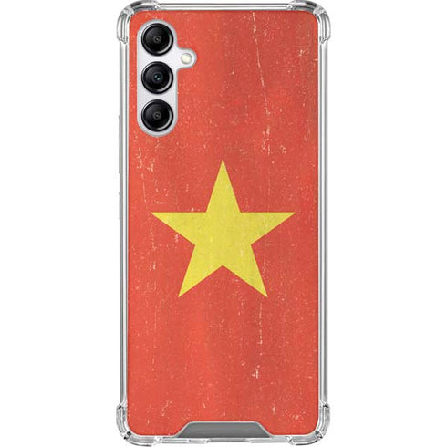 Vietnam Flag Distressed Galaxy A15 5G Clear Case