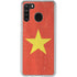 Vietnam Flag Distressed Galaxy A21 Clear Case