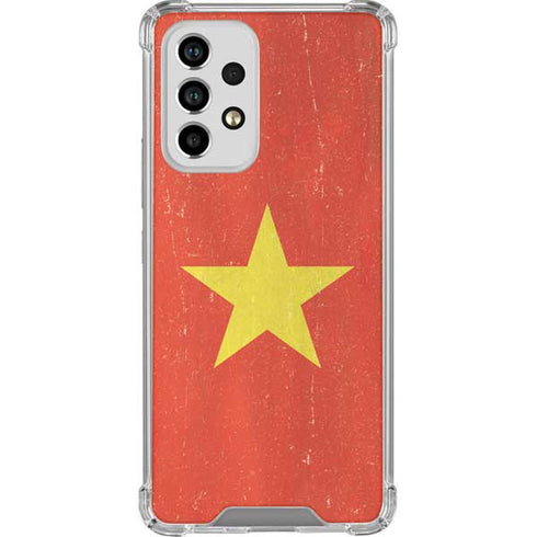 Vietnam Flag Distressed Galaxy A33 5G Clear Case