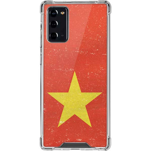 Vietnam Flag Distressed Galaxy Note20 5G Clear Case