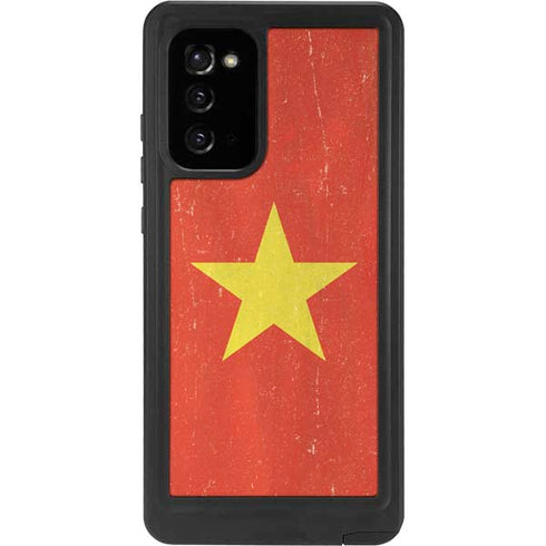 Vietnam Flag Distressed Galaxy Note20 5G Waterproof Case