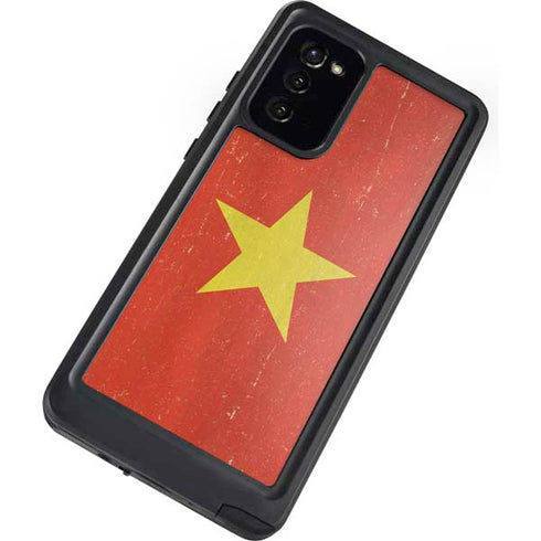 Vietnam Flag Distressed Galaxy Note20 5G Waterproof Case