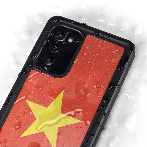 Vietnam Flag Distressed Galaxy Note20 5G Waterproof Case