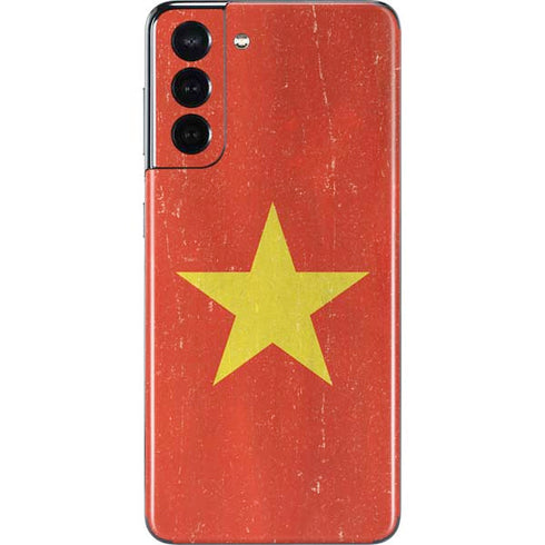 Vietnam Flag Distressed Galaxy S21 5G Skin