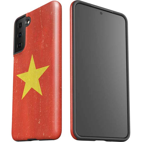 Vietnam Flag Distressed Galaxy S21 FE Pro Case
