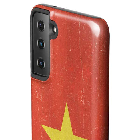 Vietnam Flag Distressed Galaxy S21 Plus 5G Pro Case