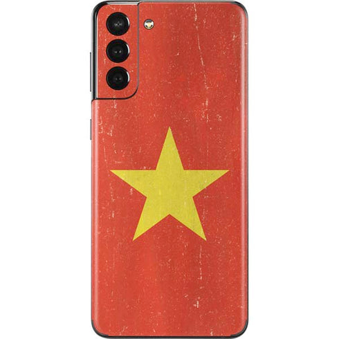 Vietnam Flag Distressed Galaxy S21 Plus 5G Skin