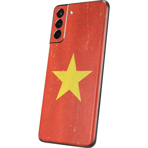 Vietnam Flag Distressed Galaxy S21 Plus 5G Skin