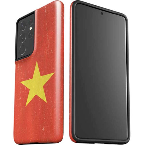 Vietnam Flag Distressed Galaxy S21 Ultra 5G Pro Case