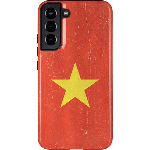 Vietnam Flag Distressed Galaxy S22 Plus Pro Case