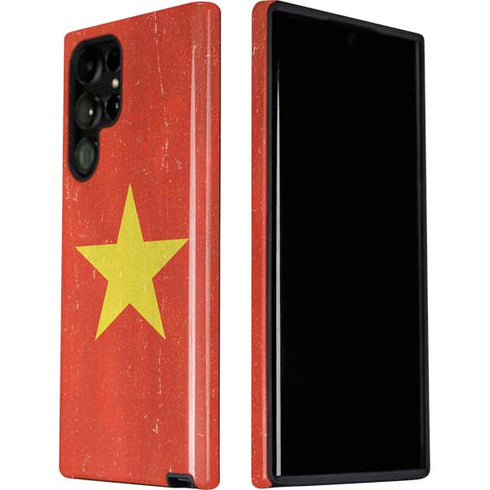 Vietnam Flag Distressed Galaxy S22 Ultra Pro Case