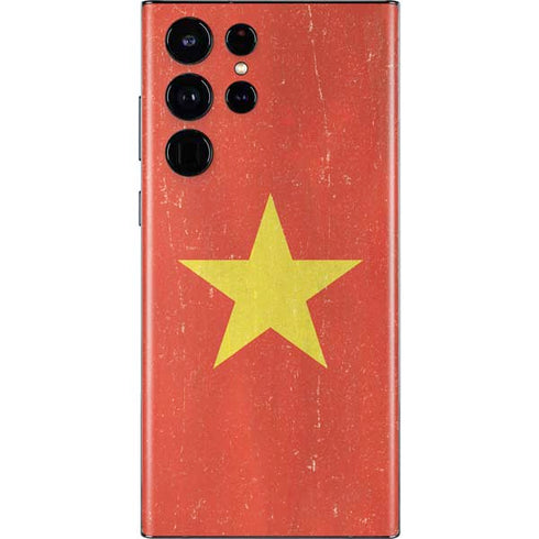 Vietnam Flag Distressed Galaxy S22 Ultra Skin