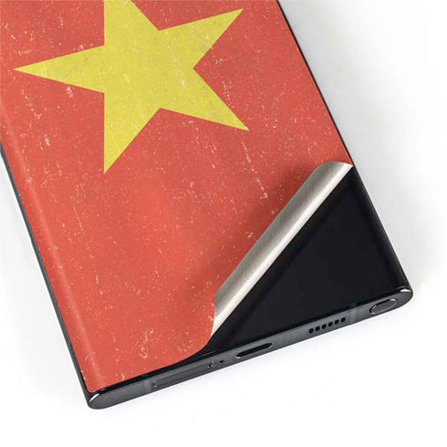 Vietnam Flag Distressed Galaxy S22 Ultra Skin