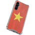 Vietnam Flag Distressed Galaxy S23 FE Clear Case