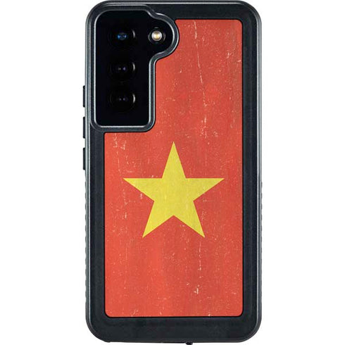 Vietnam Flag Distressed Galaxy S23 Waterproof Case
