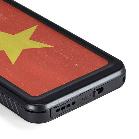 Vietnam Flag Distressed Galaxy S23 Waterproof Case