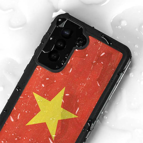 Vietnam Flag Distressed Galaxy S23 Waterproof Case