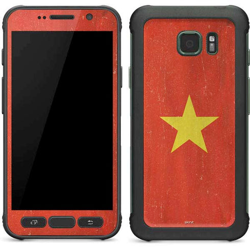 Vietnam Flag Distressed Galaxy S7 Active Skin